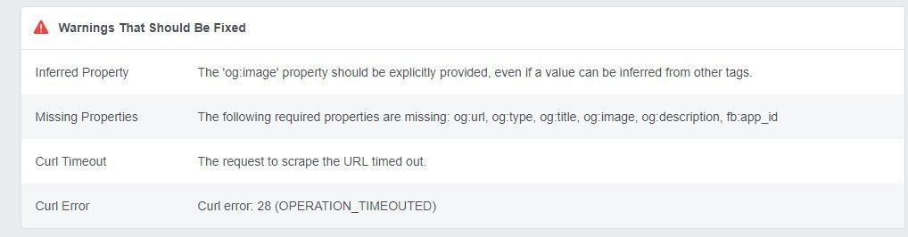 Scraping Warning